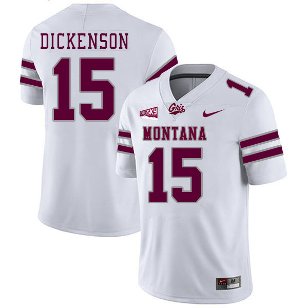 Montana Grizzlies #15 Dave Dickenson College Football Jerseys Stitched Sale-White